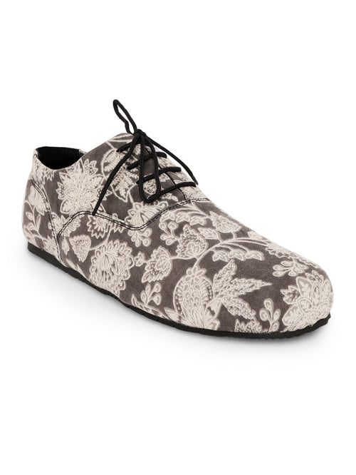Grey Block Kalamkari Oxfords
