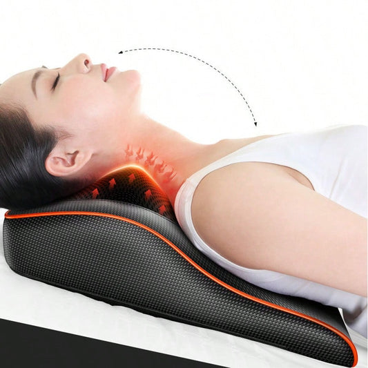 HanTai Rechargeable Back Massager With Heat, Neck Massager For Pain Relief Deep Tissue, 4D Kneading Massage Pillow For Neck Shoulder Leg Waist And Abdominal, Suit For Office, Home And Car