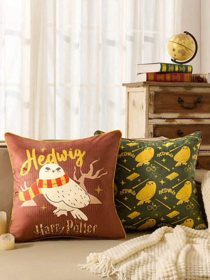 HARRY POTTER X 1-Piece Hedwig Pillow Cover, Soft Dutch Velvet Lanfendo Style Wizarding World Cushion Cover, Phnom Penh Dormitory Fan Gift