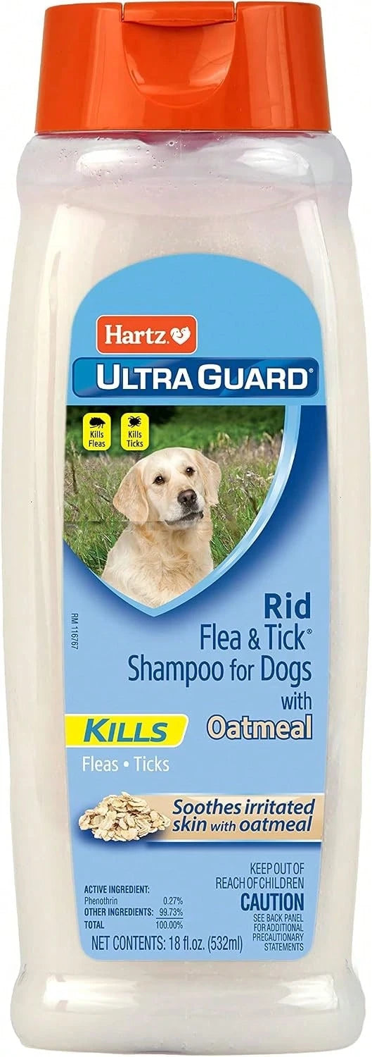Hartz UltraGuard Rid Flea &Amp; Tick Oatmeal Dog Shampoo, 18 Oz Bottle