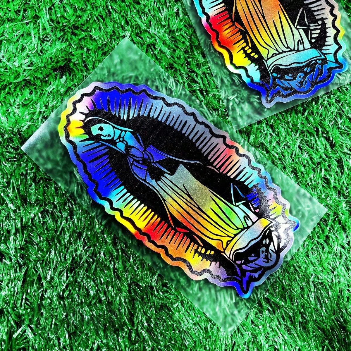 Holographic Our Lady Of Guadalupe Vinyl Car Decal, Rainbow Virgin Mary Catholic Religious Window Sticker, Faith Car Accessory