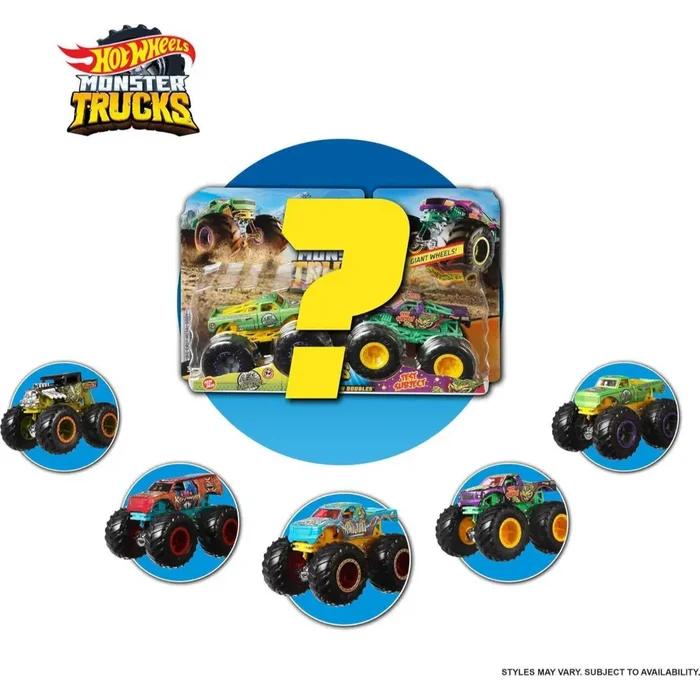 Hot Wheels Monster Trucks 1:64 Scale Demolition Doubles Assortment