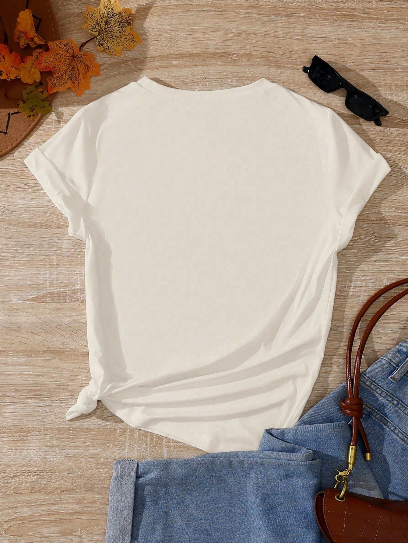 INAWLY Plus Size Summer Loose Fit Women's Drop-Shoulder Sleeve Casual T-Shirt With Sea Creature Print Graphic Tees Women Tops