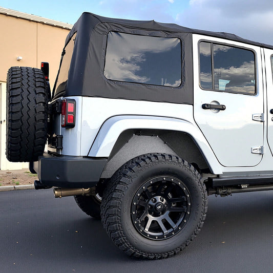 Inner Fender Liner, Rear Fender Liner Compatible With 2007-2018 Jeeps JK/JKU 2/4 Doors, Steel Mud Guards Bolt-On Style Fenders Flare, Wheel Well Cover Fenders Flare Liners, Scratch-Resistant