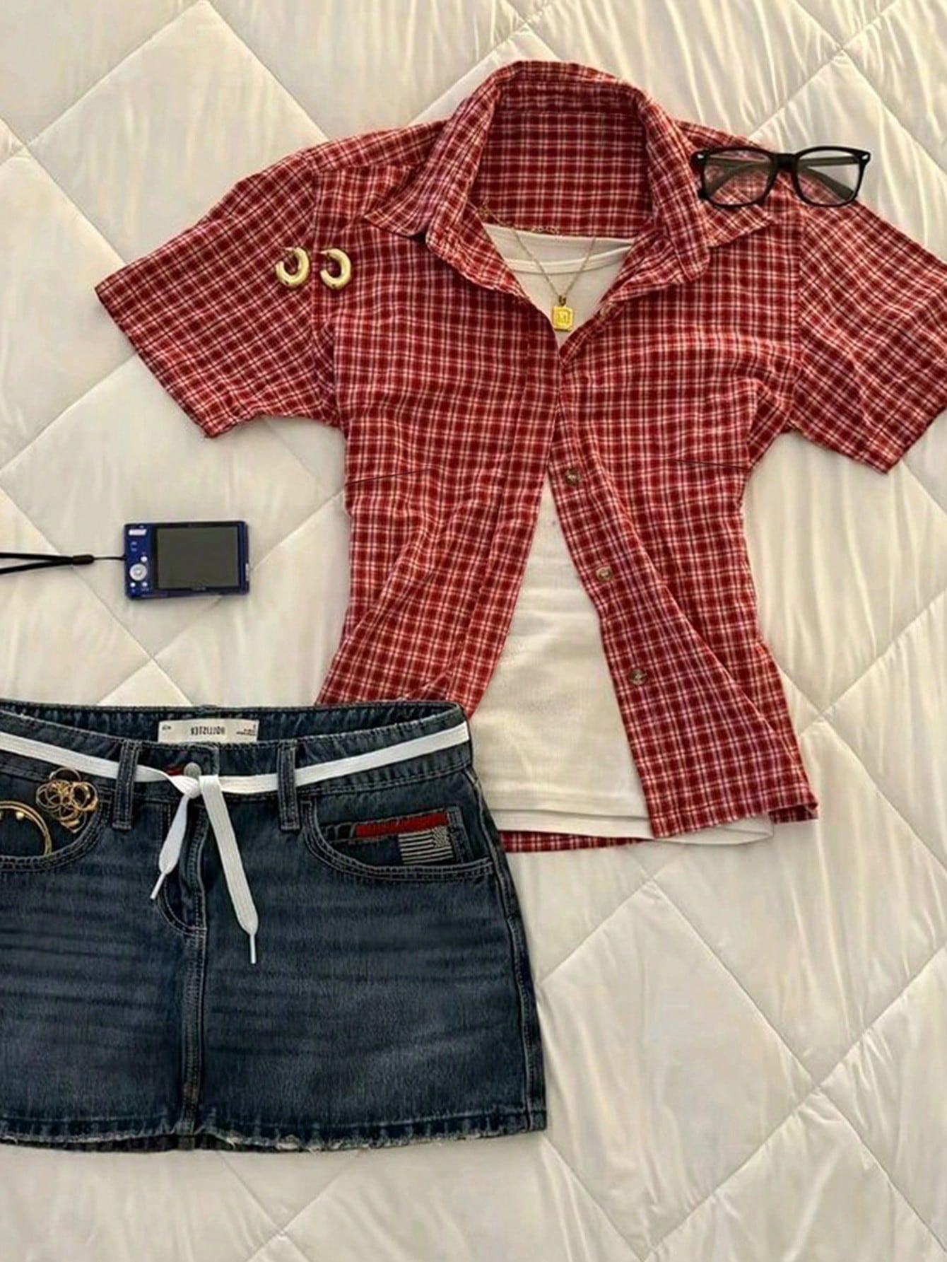 IslaSuriya Plus Size Women's Plaid Single-Breasted Casual Versatile Daily Outing Shirt