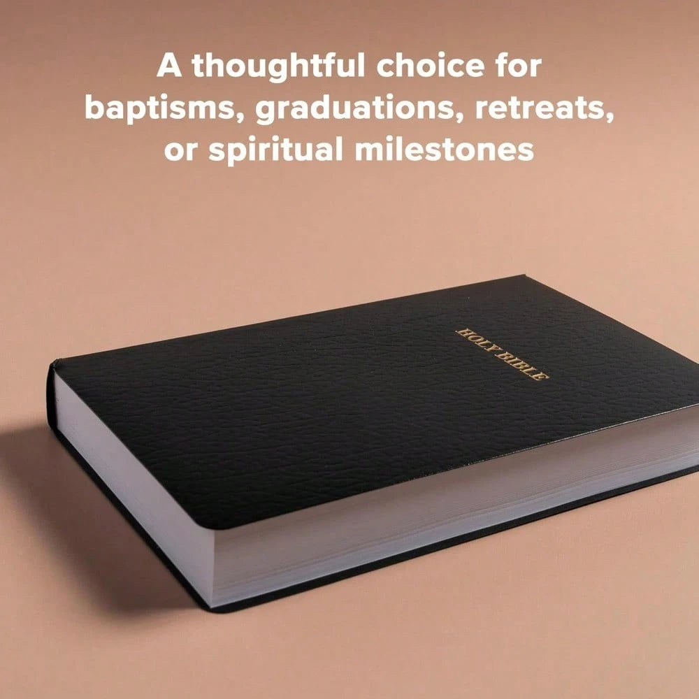 KJV Gift And Award Bible, Black Imitation Leather, KJV Holy Bible, Red Letter, Pure Cambridge Text, Presentation Page, Easy-To-Read Bible MCM Type