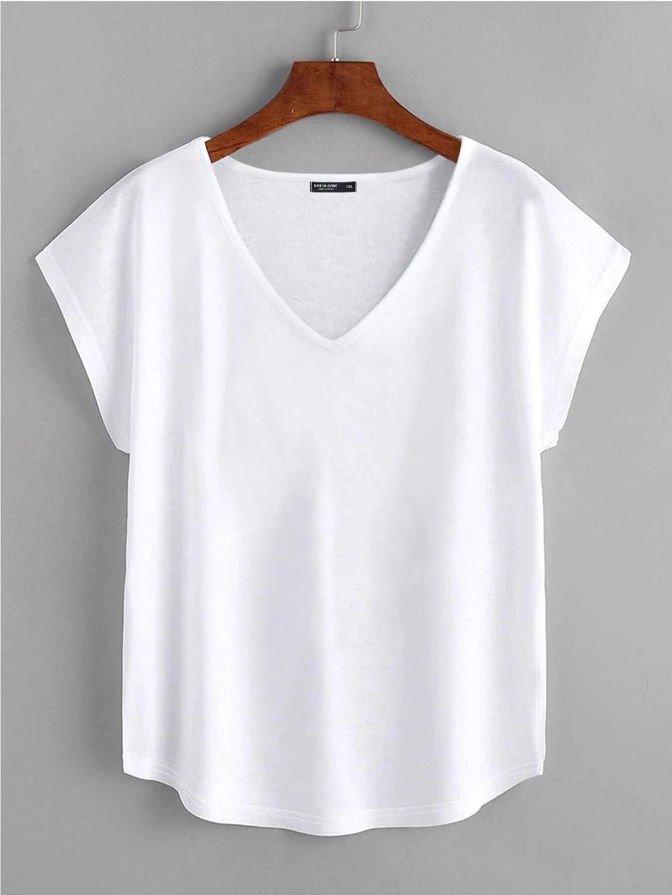 Lacomfia Plus Solid Dolman Sleeve Tee