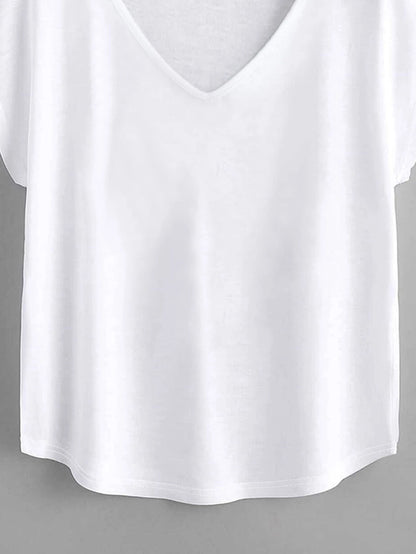 Lacomfia Plus Solid Dolman Sleeve Tee