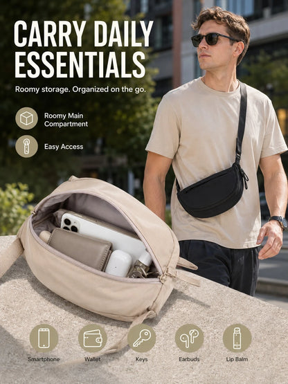 Lightweight Bum Bags, Multi-Layered Design, Casual, Stylish, And Versatile, Perfect For Outdoor Sports, Campus Life, Cycling, Hiking, Camping, And Vacations/ A Great Choice For The Back-To-School Sea