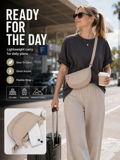 Lightweight Bum Bags, Multi-Layered Design, Casual, Stylish, And Versatile, Perfect For Outdoor Sports, Campus Life, Cycling, Hiking, Camping, And Vacations/ A Great Choice For The Back-To-School Sea