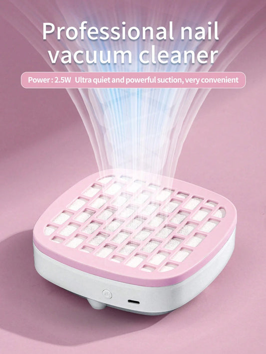 LIMEGIRL Nail Dust Collector, Suitable For Acrylic Nail Dust Collector, Nail Dust Extractor Fan, Nail Cleaning Device- Powerful Dust Collector, Low Noise, Suitable For Gel Manicure Polishing Salon An