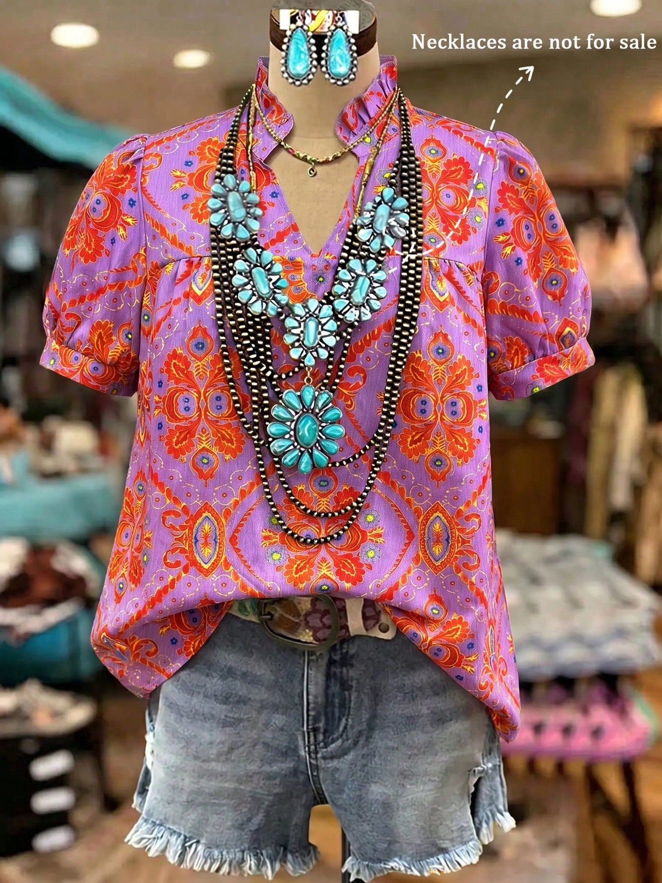 Linhara Plus Size Women Floral V-Neck Short Sleeve Casual Blouse, Vacation/Commute Shirt, Spring/Summer Top