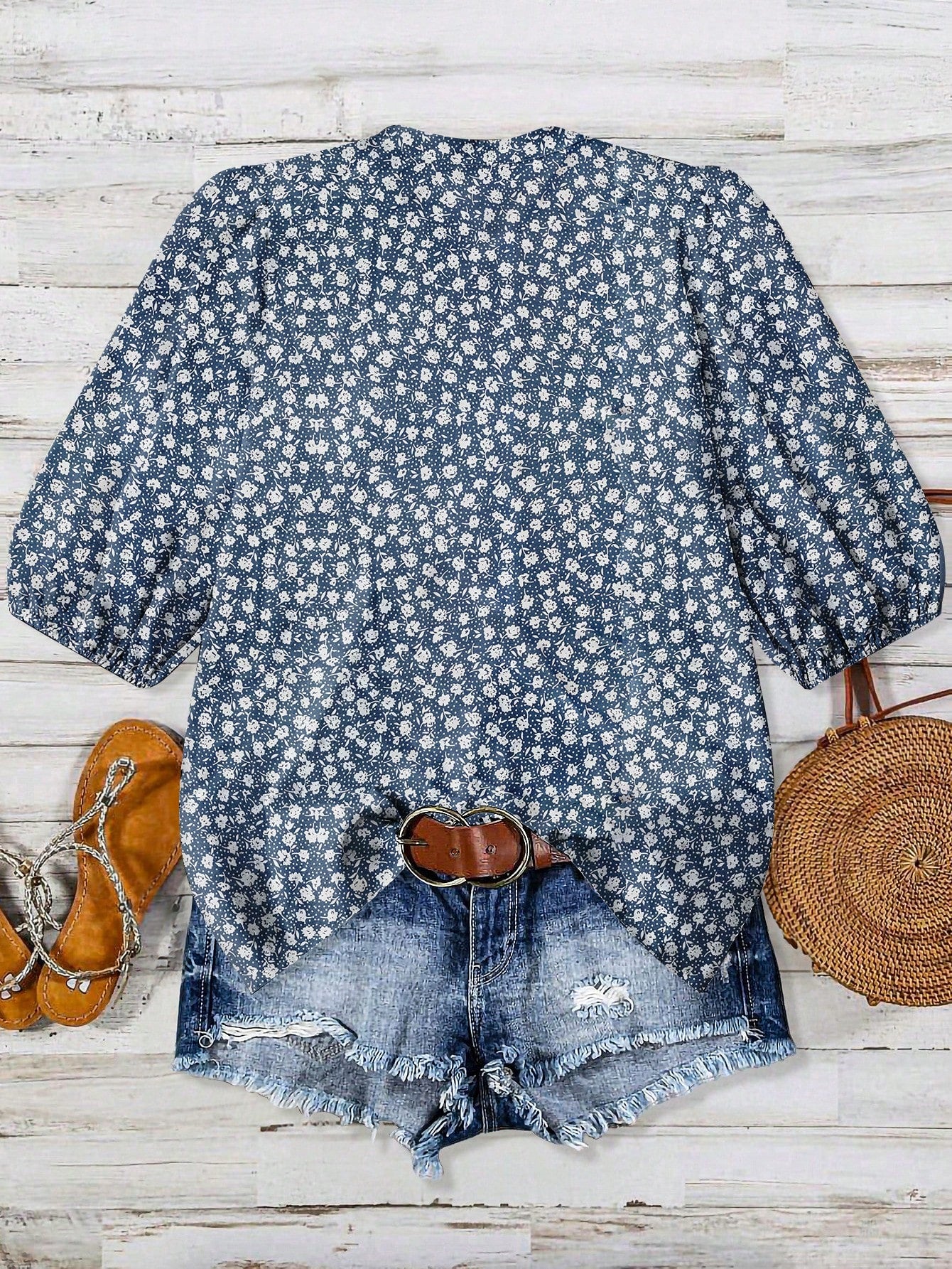 Linhara Zanzea Plus Size Women V-Neck Printed Blouse,Beige Summer Boho Vacation Holiday Floral Print Top,Elegant Casual New Arrival Beautiful Latest Tops Fall