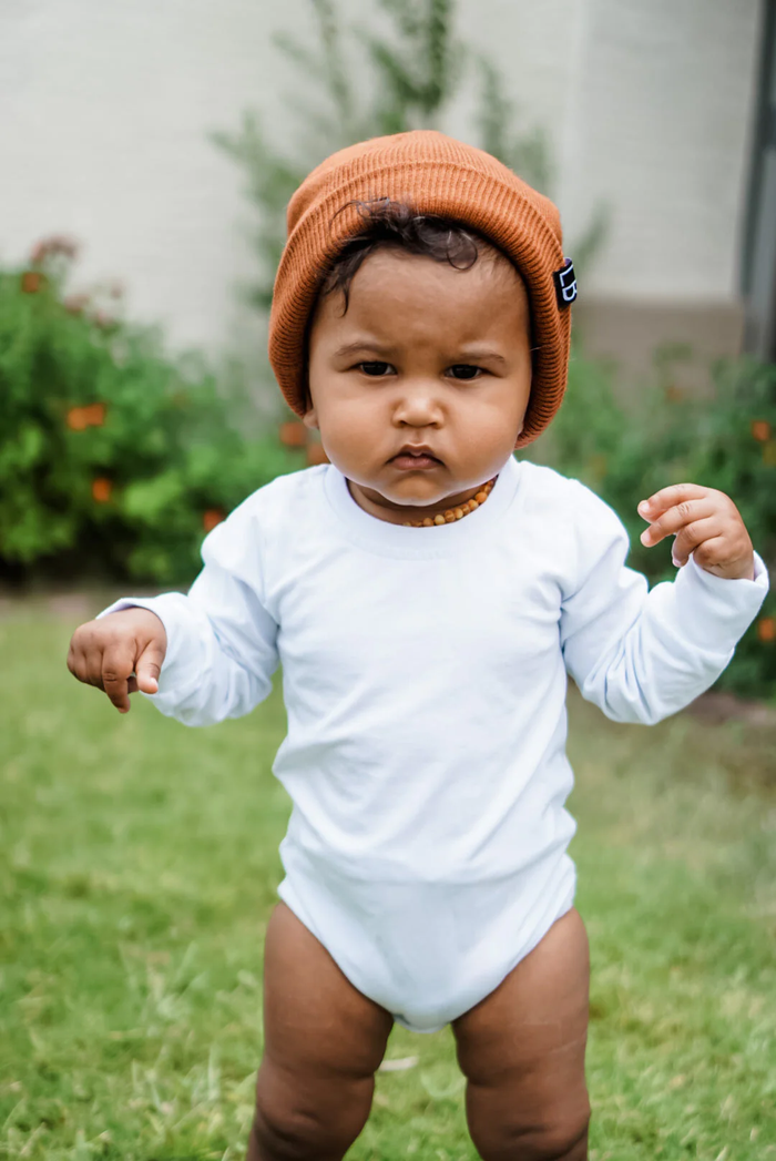 Long Sleeve Onepiece- White