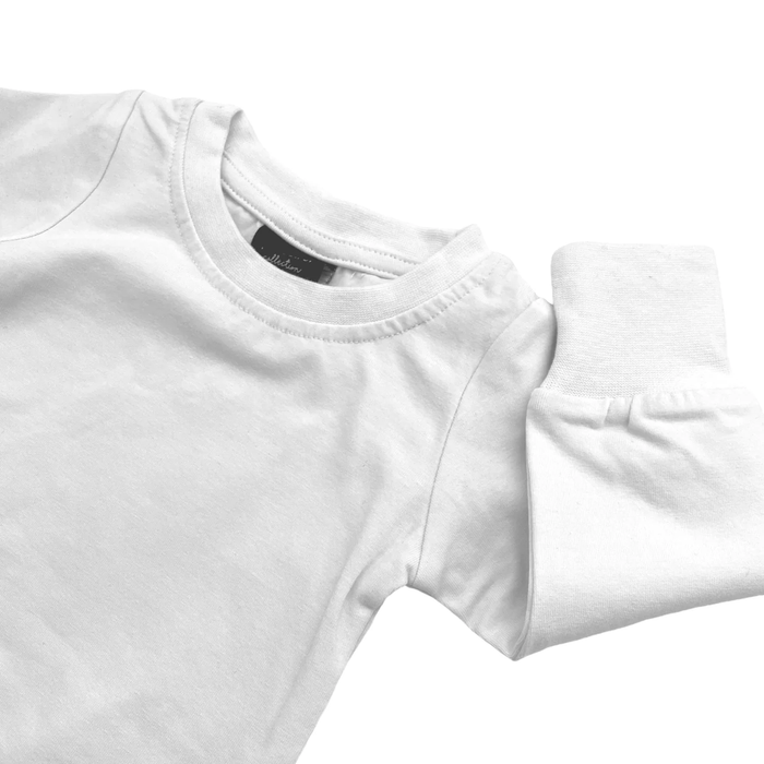 Long Sleeve Onepiece- White