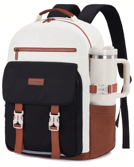 LOVEVOOK School Backpack For Teen Girls,Casual School Backpack 14-18 Teenage 15.6 Inch Laptop Bookbag, Cute Big Student Laptop Backpack For College Women Middle High School Travel Daypack