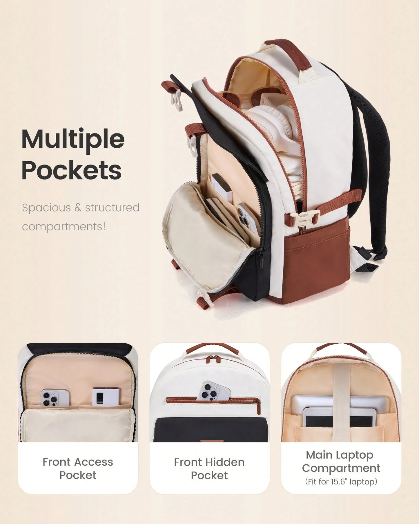 LOVEVOOK School Backpack For Teen Girls,Casual School Backpack 14-18 Teenage 15.6 Inch Laptop Bookbag, Cute Big Student Laptop Backpack For College Women Middle High School Travel Daypack