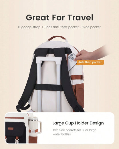 LOVEVOOK School Backpack For Teen Girls,Casual School Backpack 14-18 Teenage 15.6 Inch Laptop Bookbag, Cute Big Student Laptop Backpack For College Women Middle High School Travel Daypack