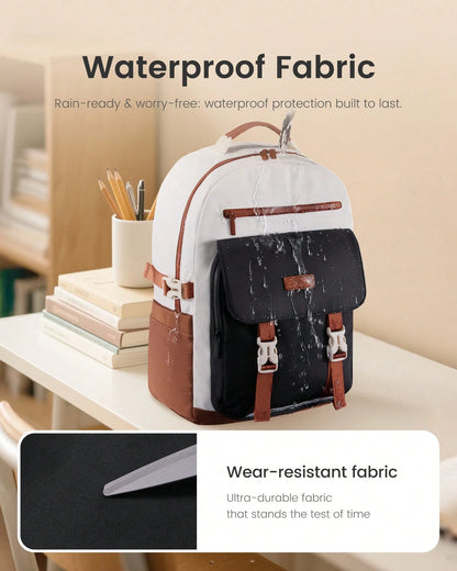 LOVEVOOK School Backpack For Teen Girls,Casual School Backpack 14-18 Teenage 15.6 Inch Laptop Bookbag, Cute Big Student Laptop Backpack For College Women Middle High School Travel Daypack