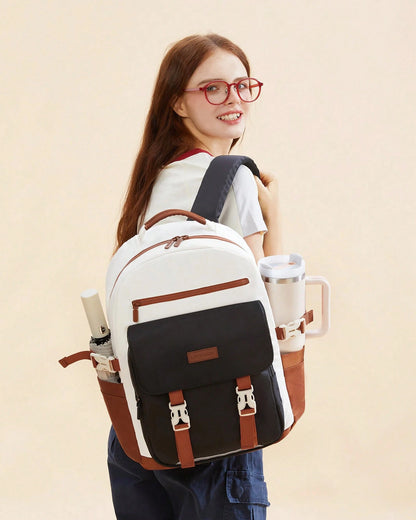 LOVEVOOK School Backpack For Teen Girls,Casual School Backpack 14-18 Teenage 15.6 Inch Laptop Bookbag, Cute Big Student Laptop Backpack For College Women Middle High School Travel Daypack