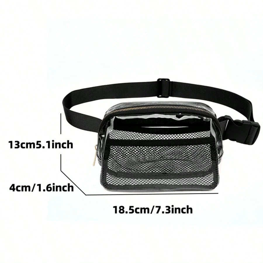 Lulu Same Style PVC Transparent Plastic Cosmetic Bag, Outdoor Sports Running Phone Pouch, Versatile Crossbody Bag For Men & Women, Jelly Bag
