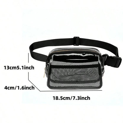 Lulu Same Style PVC Transparent Plastic Cosmetic Bag, Outdoor Sports Running Phone Pouch, Versatile Crossbody Bag For Men & Women, Jelly Bag