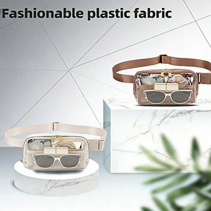Lulu Same Style PVC Transparent Plastic Cosmetic Bag, Outdoor Sports Running Phone Pouch, Versatile Crossbody Bag For Men & Women, Jelly Bag