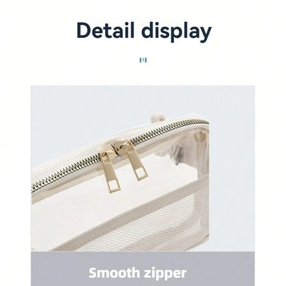 Lulu Same Style PVC Transparent Plastic Cosmetic Bag, Outdoor Sports Running Phone Pouch, Versatile Crossbody Bag For Men & Women, Jelly Bag