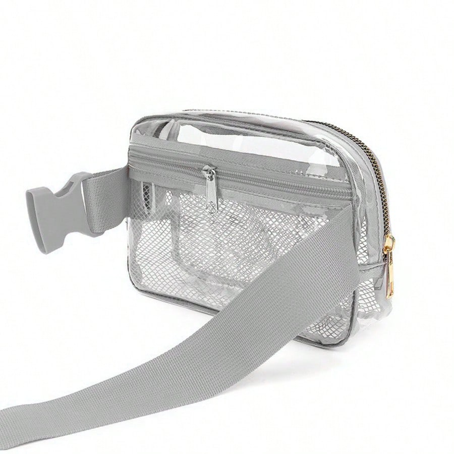 Lulu Same Style PVC Transparent Plastic Cosmetic Bag, Outdoor Sports Running Phone Pouch, Versatile Crossbody Bag For Men & Women, Jelly Bag