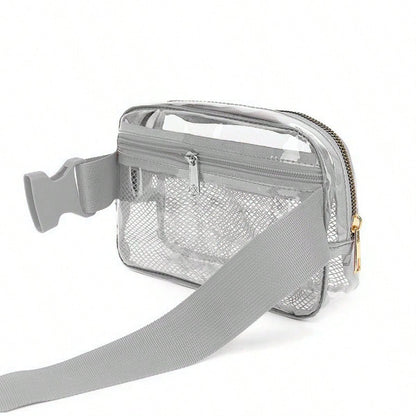 Lulu Same Style PVC Transparent Plastic Cosmetic Bag, Outdoor Sports Running Phone Pouch, Versatile Crossbody Bag For Men & Women, Jelly Bag
