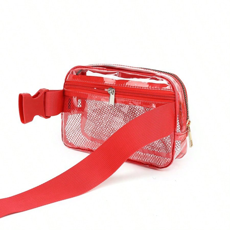 Lulu Same Style PVC Transparent Plastic Cosmetic Bag, Outdoor Sports Running Phone Pouch, Versatile Crossbody Bag For Men & Women, Jelly Bag