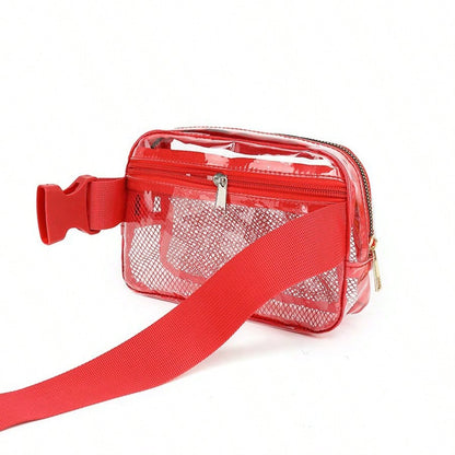Lulu Same Style PVC Transparent Plastic Cosmetic Bag, Outdoor Sports Running Phone Pouch, Versatile Crossbody Bag For Men & Women, Jelly Bag