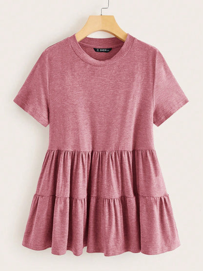 LUNE Plus Ruffle Hem Tee