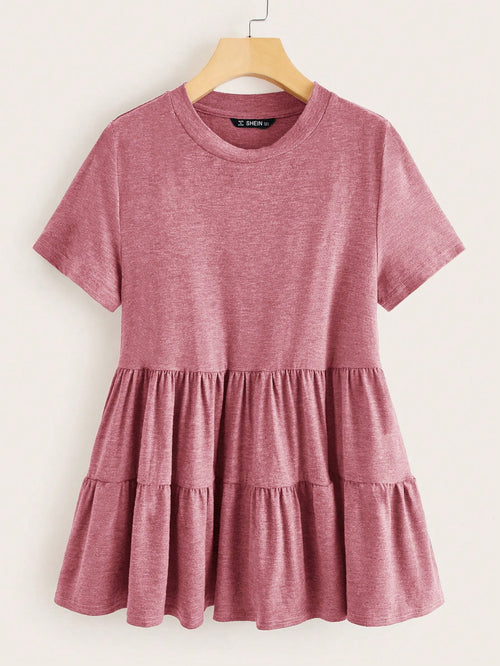 LUNE Plus Ruffle Hem Tee
