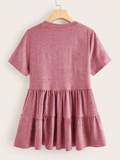 LUNE Plus Ruffle Hem Tee