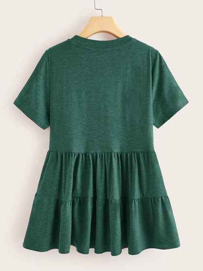 LUNE Plus Ruffle Hem Tee