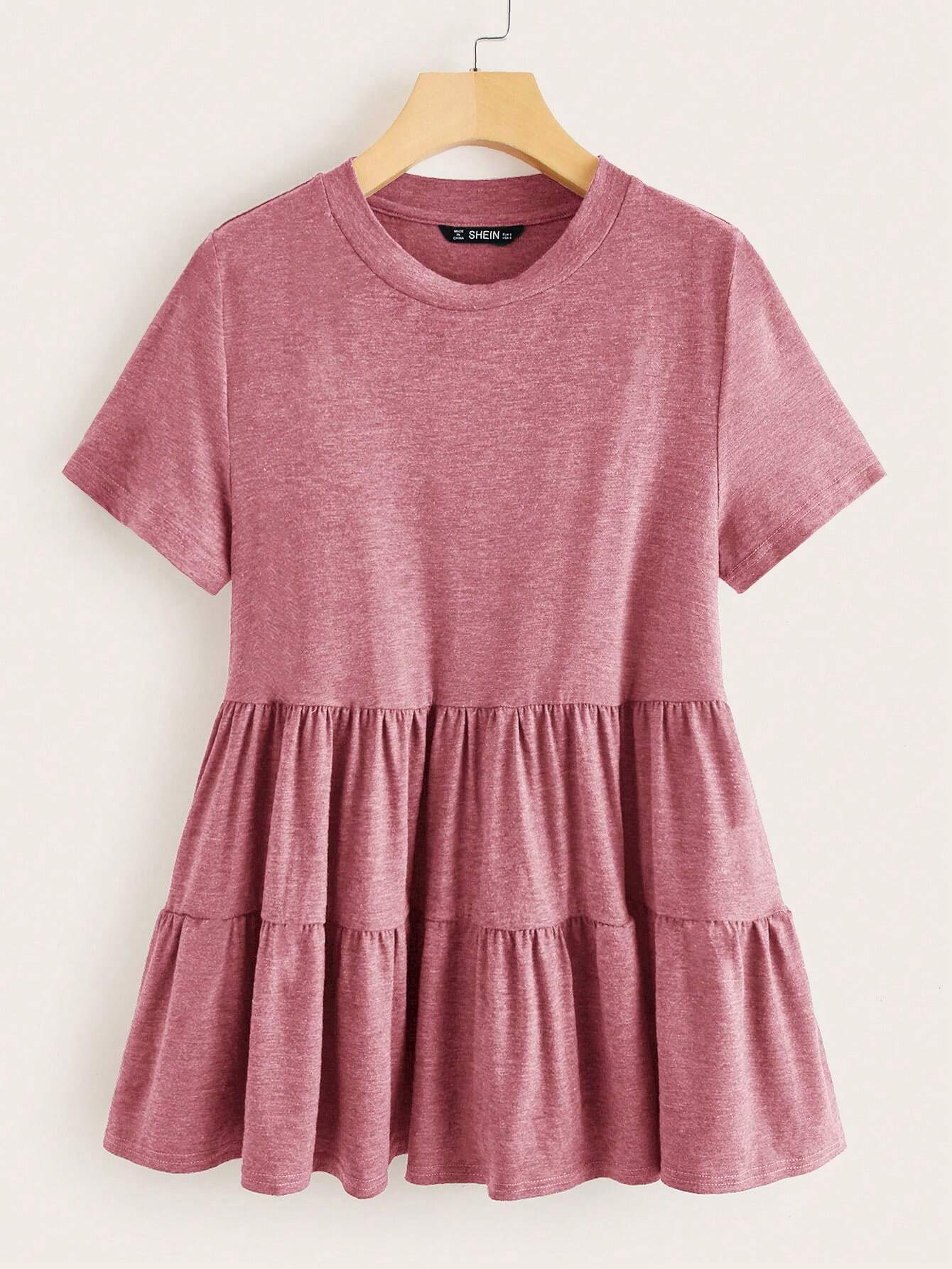 LUNE Plus Ruffle Hem Tee