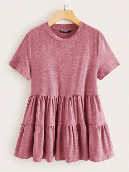 LUNE Plus Ruffle Hem Tee