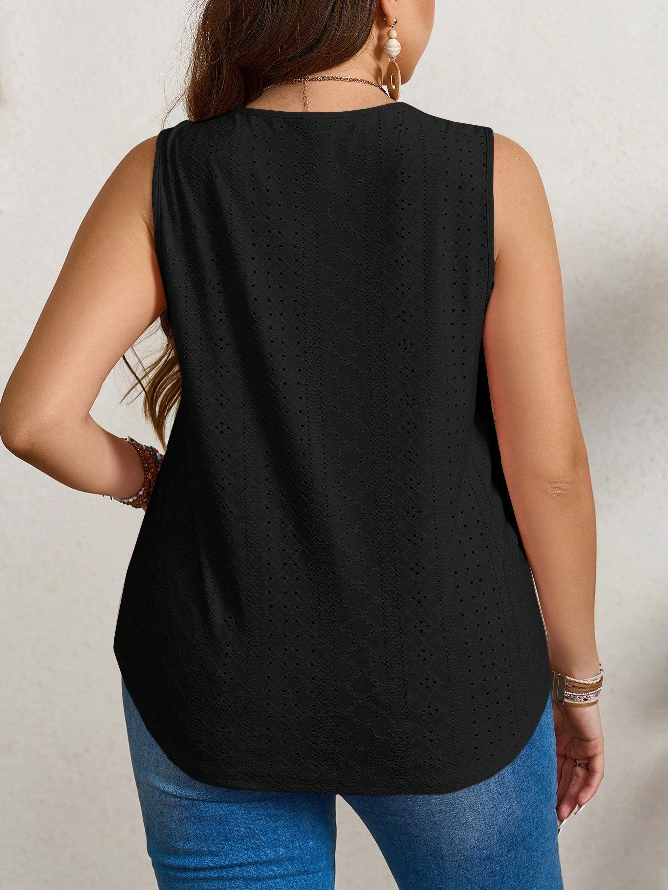 LUNE Plus Size Women Summer Casual Pink Schiffy Tank Top Summer
