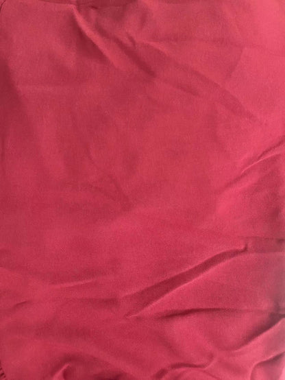 LUNE Roll Cuff Ruffle Hem Solid Dress Burgundy Color Women Outfit