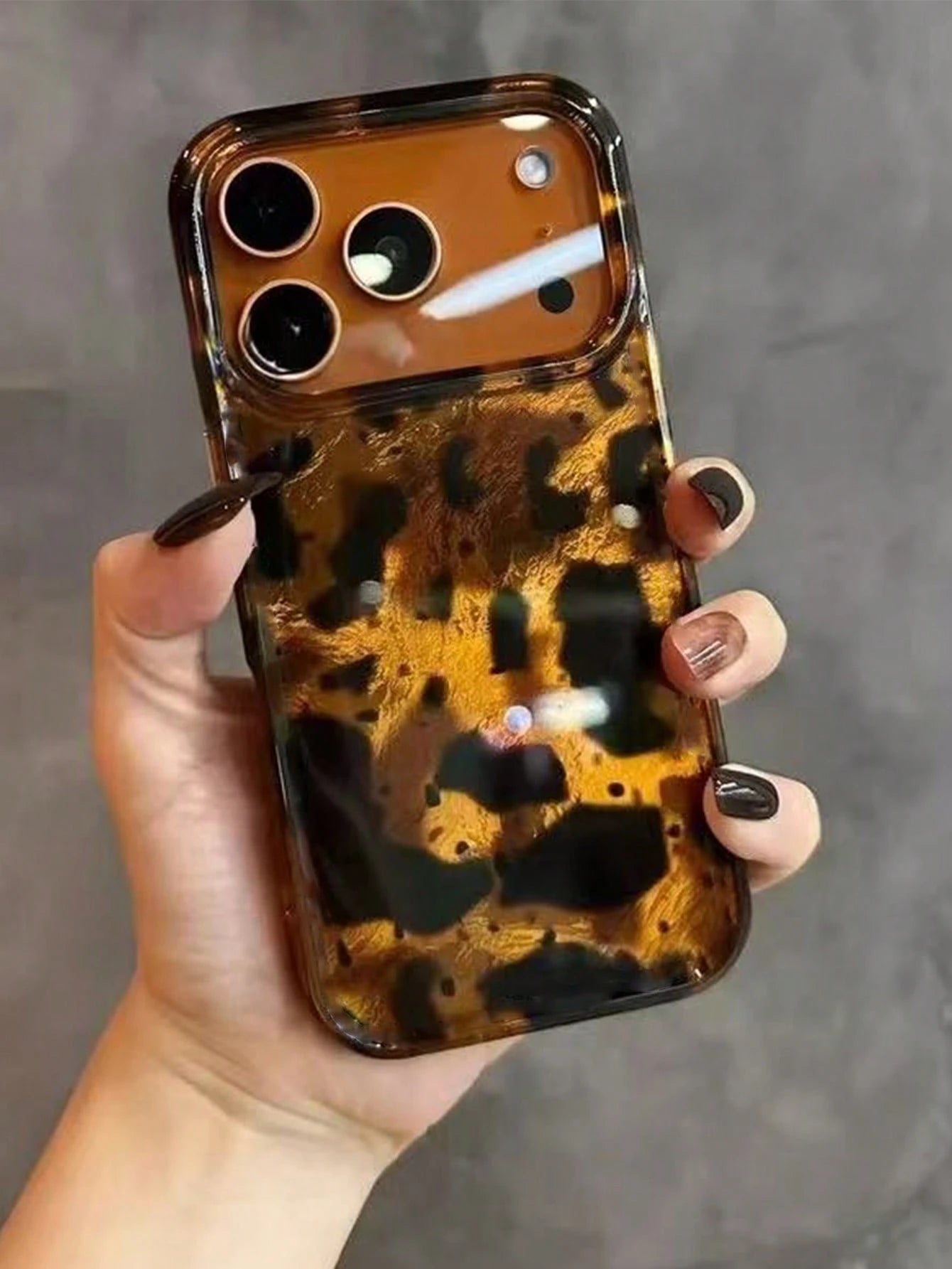 Luxury Leopard Print & Shell Pattern Phone Case, Suitable For IPhone 17 Pro Max, 17 Pro, 17 Air, 17, 16, 15, 14 Plus, 13, 12 Pro Max, 11, Fashionable Anti-Drop Back Cover