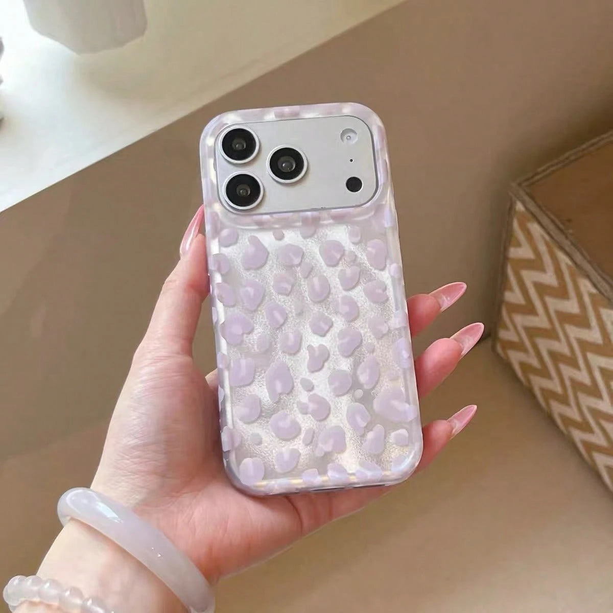 Luxury Leopard Print & Shell Pattern Phone Case, Suitable For IPhone 17 Pro Max, 17 Pro, 17 Air, 17, 16, 15, 14 Plus, 13, 12 Pro Max, 11, Fashionable Anti-Drop Back Cover