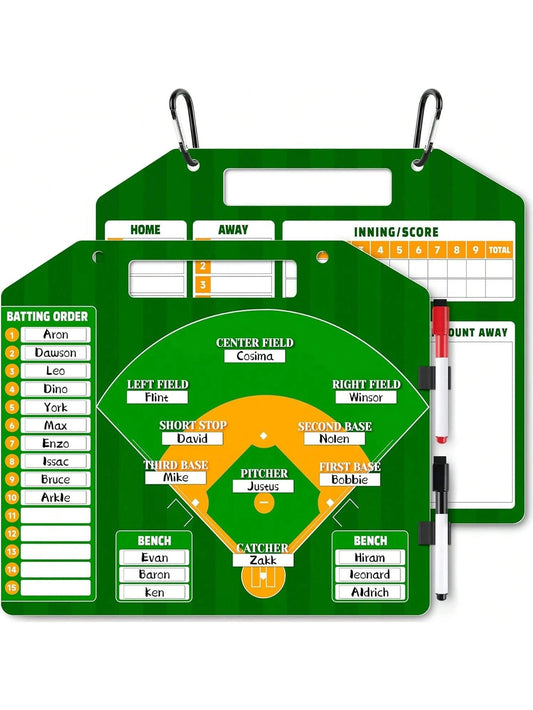 Magnetic Baseball Lineup Board, Professional Softball & Baseball Lineup Board For Dugout, Baseball Clipboard For Coaches With 40 Magnetic Lineup Cards And High-End Markers