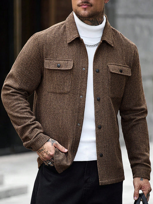 Manfinity CasualCool Men's Wool Blend Mature Casual Versatile Jacket