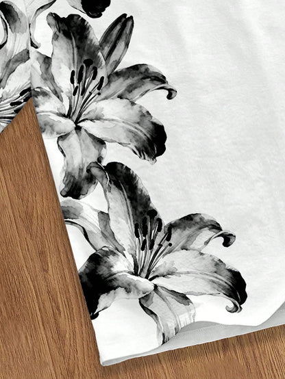 Manfinity Joysei Men's Casual Floral Print T-Shirt, Summer, Holiday