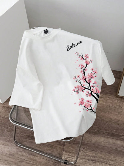 Manfinity Joysei Men's Casual Floral Print T-Shirt, Summer, Holiday