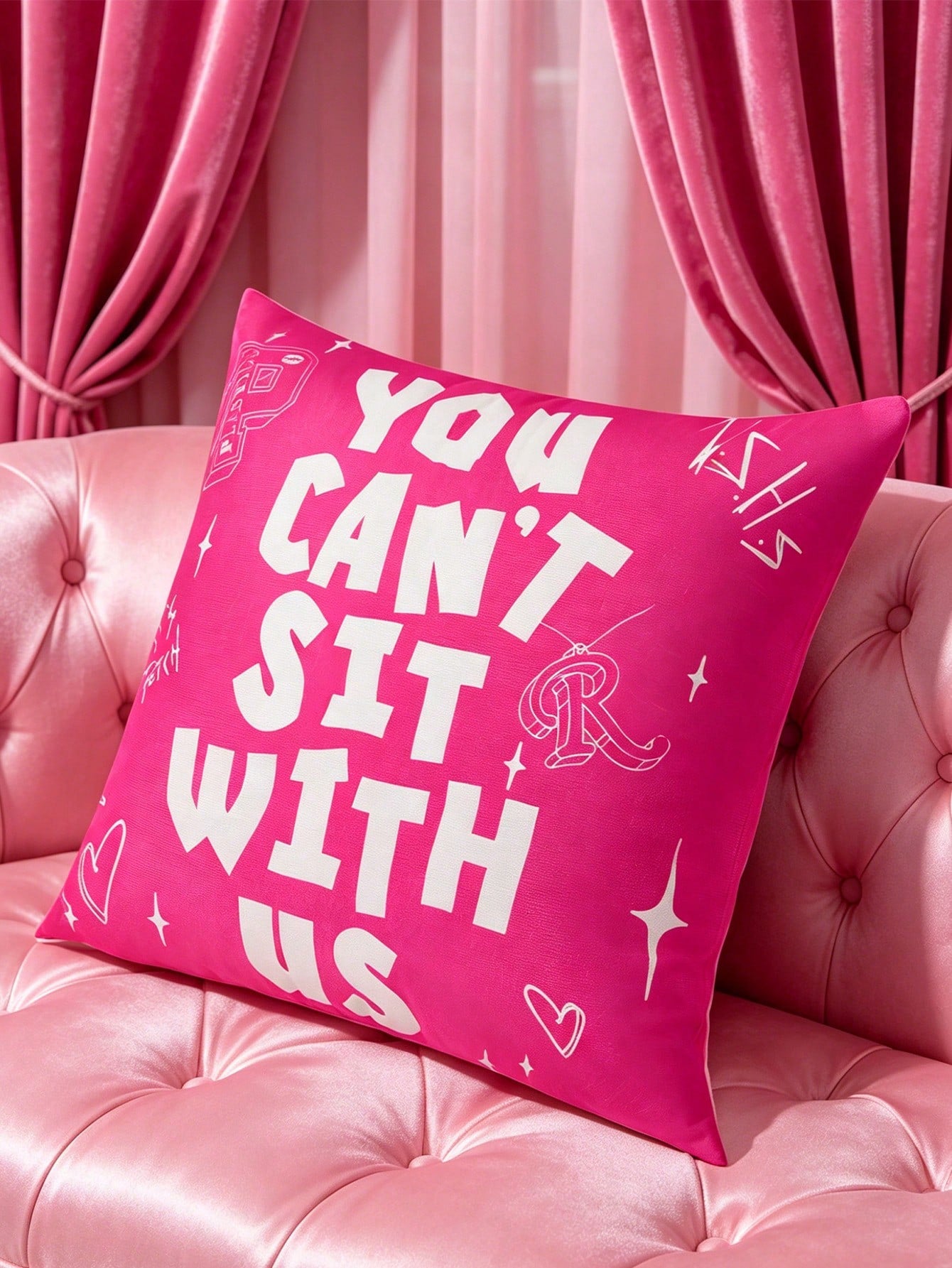 Mean Girls| 1 Pc Cute Decorative Pillow Cover (Pillow Insert Not Included), 45*45 Cm, Plush Fabric, Comfortable & Soft, Suitable For Home Decor, Car,Gift Ideas