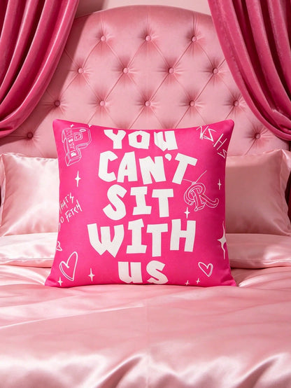 Mean Girls| 1 Pc Cute Decorative Pillow Cover (Pillow Insert Not Included), 45*45 Cm, Plush Fabric, Comfortable & Soft, Suitable For Home Decor, Car,Gift Ideas