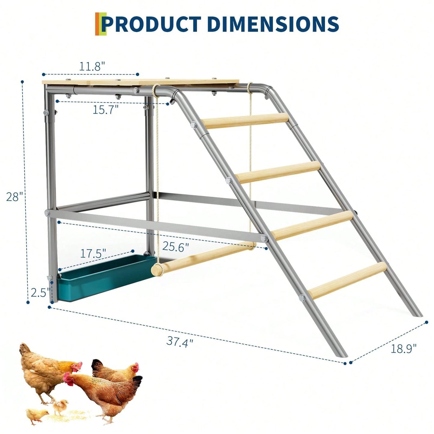 Meiyiu Roosting Bars For Chickens In Coop, Chicken Perch For Coop, Chicken Roosting Bars With Swing And Ladder For Backyard Farm, Easy To Clean