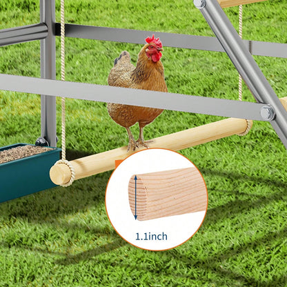 Meiyiu Roosting Bars For Chickens In Coop, Chicken Perch For Coop, Chicken Roosting Bars With Swing And Ladder For Backyard Farm, Easy To Clean